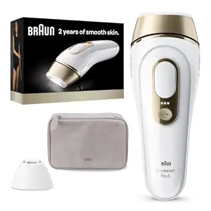 Braun IPL, Silk·Expert Pro 5, IPL Hair Removal for Women and Men, Permanent Laser Hair Reduction At-Home, 2 Heads, Pouch, IPL5137 — 25% OFF | Only $299.99