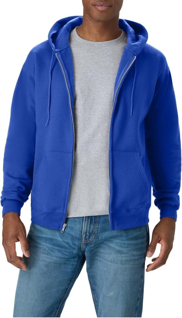 Hanes Men’s Zip-up Hoodie, Ecosmart Fleece Full-zip Hoodie for Men, Hooded Sweatshirt — 61% OFF | Only $10.92