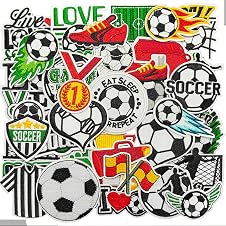 Harsgs Soccer Iron on Patches, Embroidered Soccer Themed Ap… — 50% OFF | Only $7.49