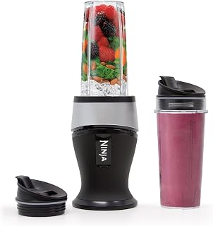 Ninja Fit Compact Personal Blender, 700W, (2) 16oz Cups, QB3001SS | 700-watt base blends smoothies, shakes & frozen drinks. (2) 16-oz to-go cups w/ spout lids. Dishwasher safe. — 21% OFF | Only $54.99
