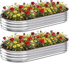 Tegarbed Galvanized Raised Garden Bed Outdoor, 8x4x1ft(2 P… — 62% OFF | Only $49.99