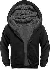 SWISSWELL Boys Fleece Jacket Sherpa Lined Zip Up Hoodie for K… — 77% OFF | Only $14.99